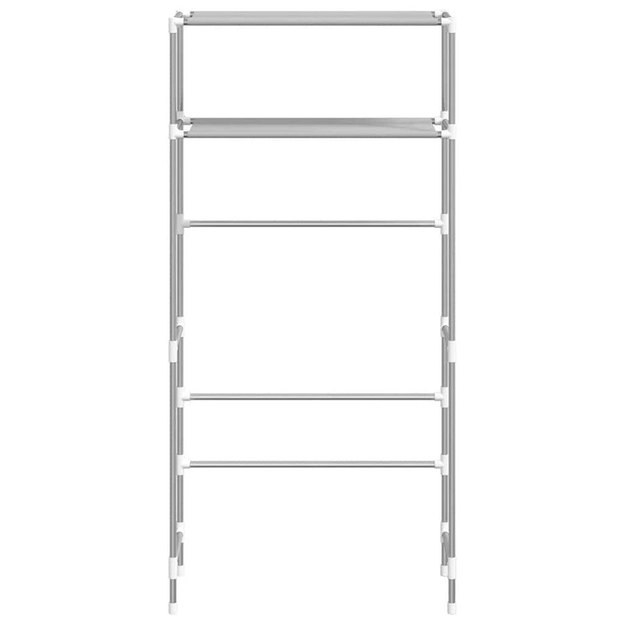 Wasmachinerek 2-laags 69x28x143 cm ijzer grijs