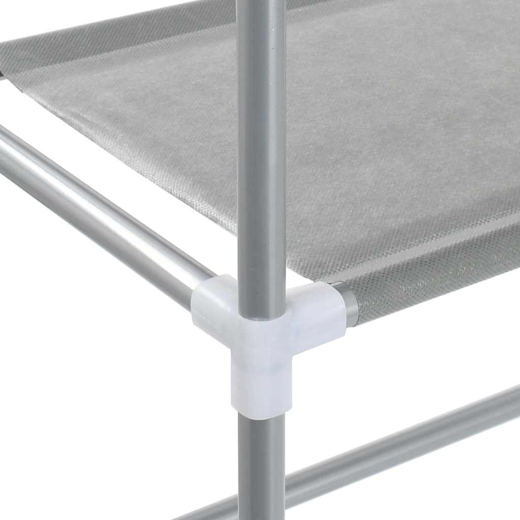 Wasmachinerek 2-laags 69x28x143 cm ijzer grijs