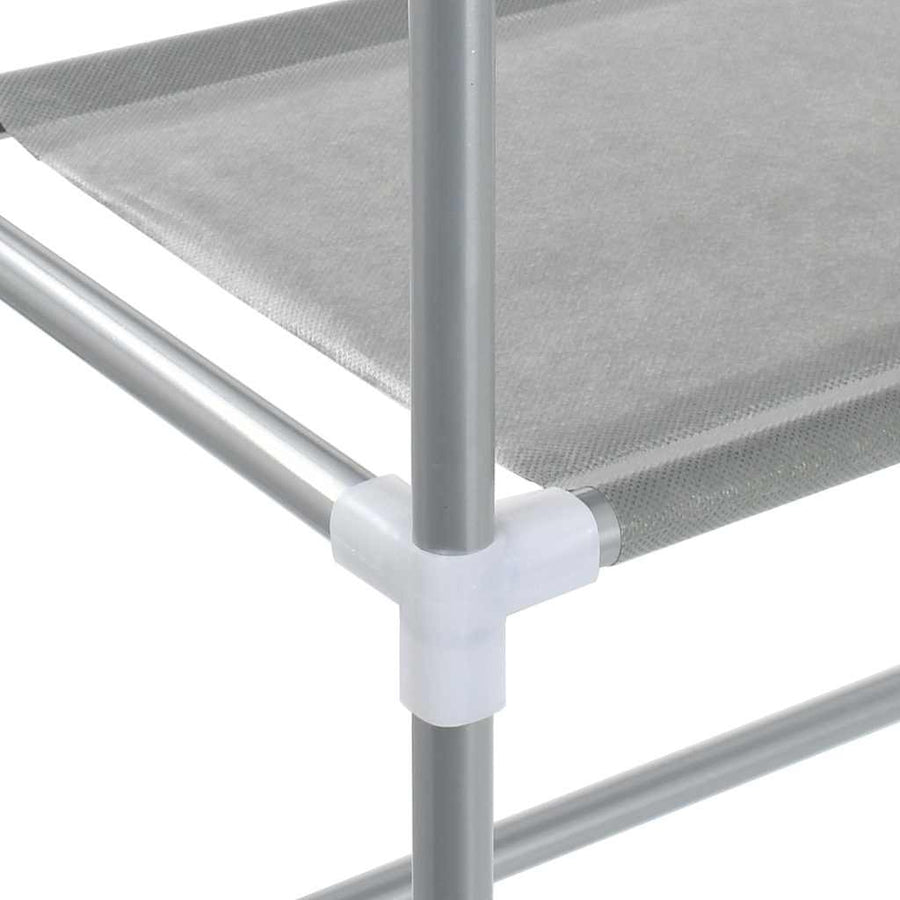 Wasmachinerek 2-laags 69x28x143 cm ijzer grijs