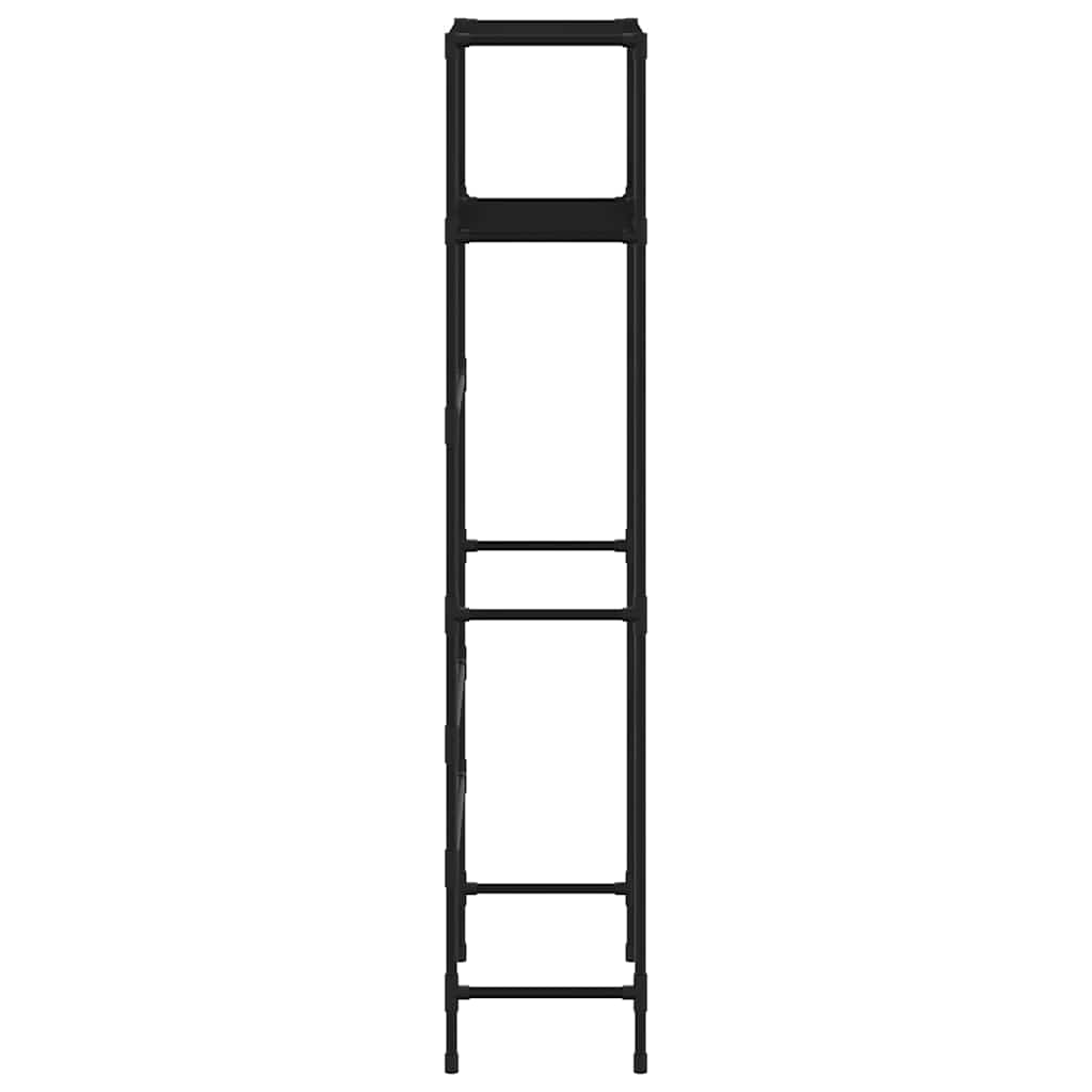 Toiletrek 2-laags 53,5x28x143 cm ijzer zwart