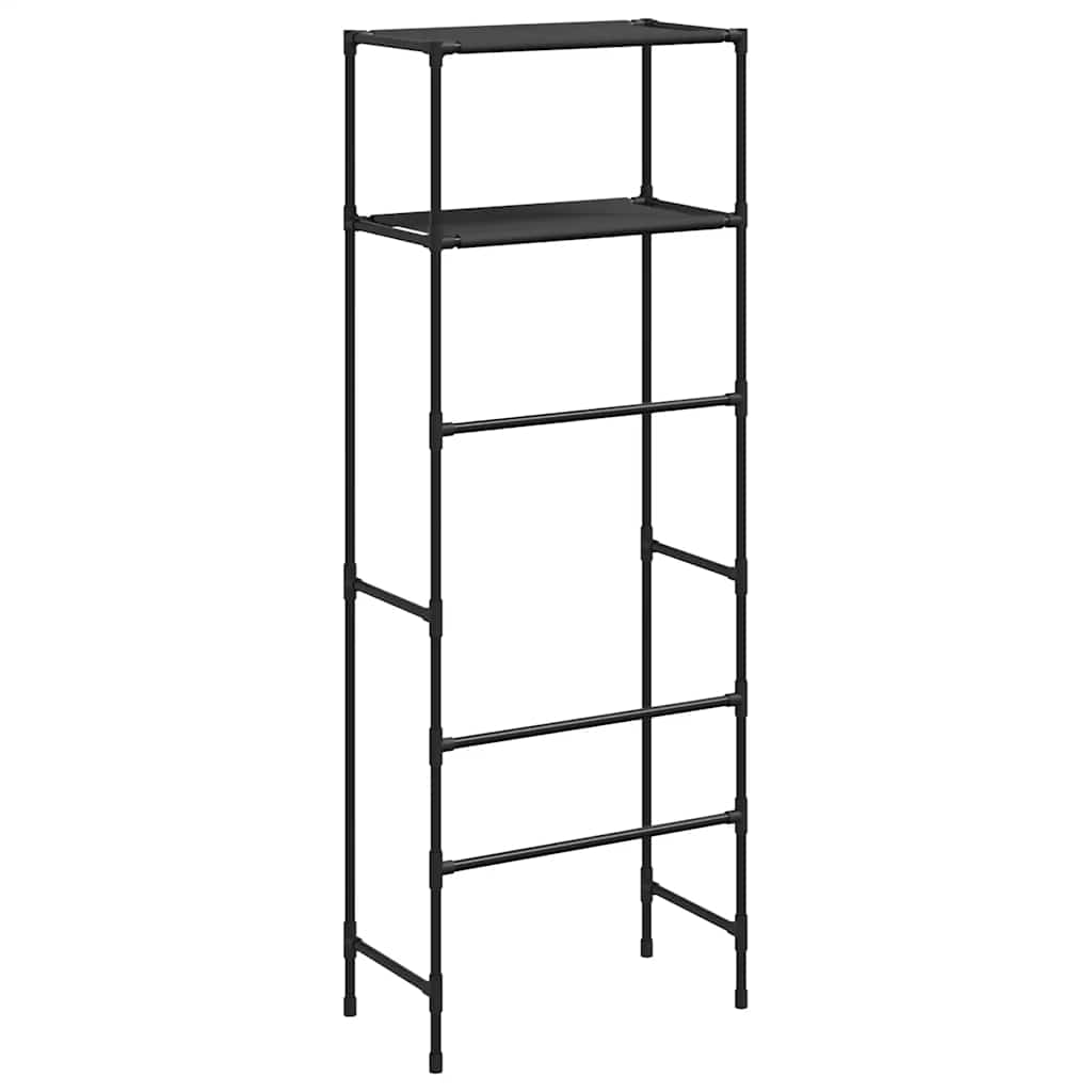 Toiletrek 2-laags 53,5x28x143 cm ijzer zwart