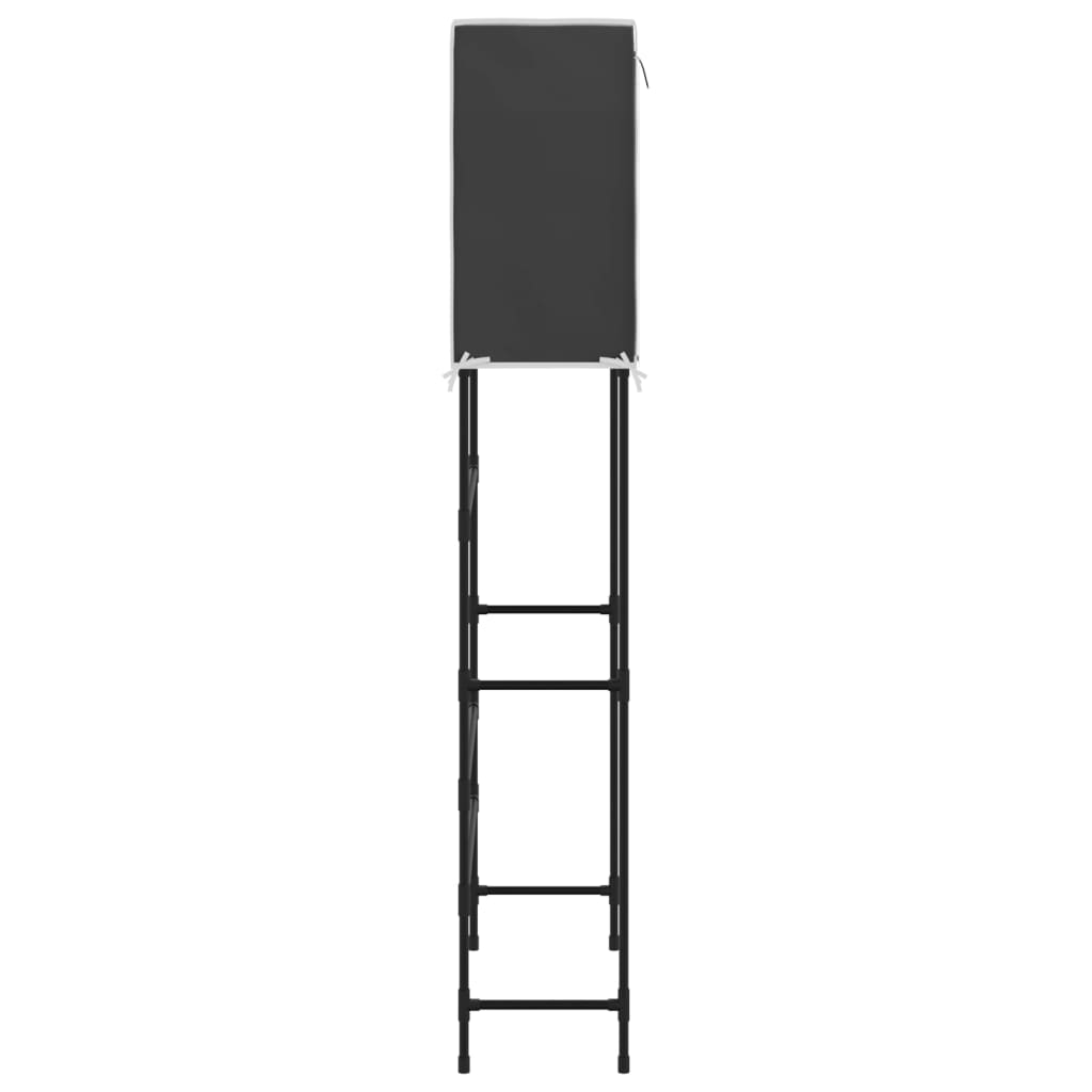 Opbergrek voor boven wasmachine 2-laags 71x29,5x170,5 cm zwart