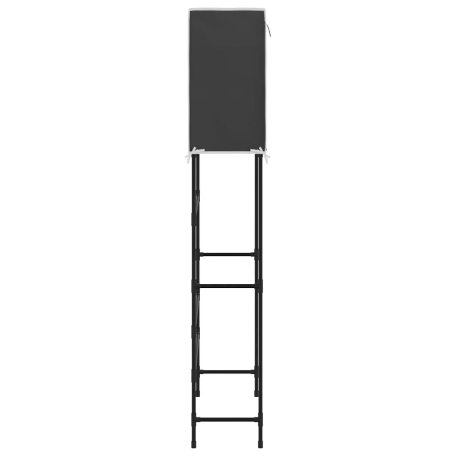 Opbergrek voor boven wasmachine 2-laags 71x29,5x170,5 cm zwart