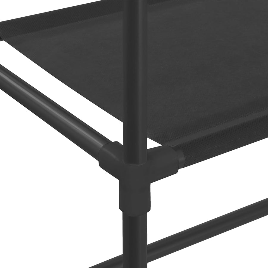 Opbergrek voor boven wasmachine 2-laags 71x29,5x170,5 cm zwart