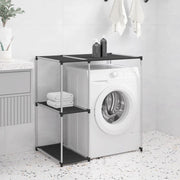 Opbergrek boven wasmachine 87x55x90.5 cm ijzer zwart
