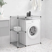 Opbergrek boven wasmachine 87x55x90.5 cm grijs ijzer