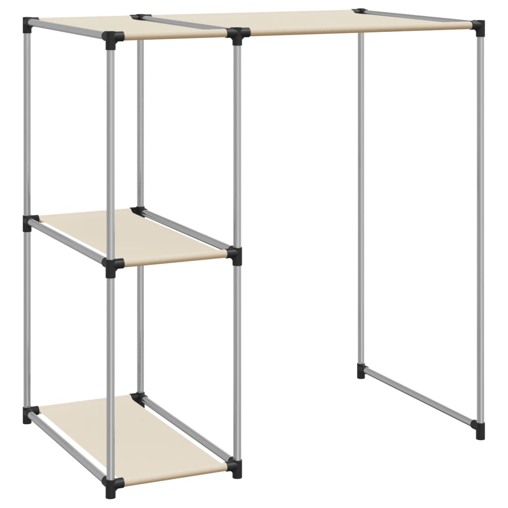 Opbergrek voor boven wasmachine 87x55x90,5cm ijzer crèmekleurig