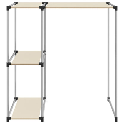 Opbergrek voor boven wasmachine 87x55x90,5cm ijzer crèmekleurig