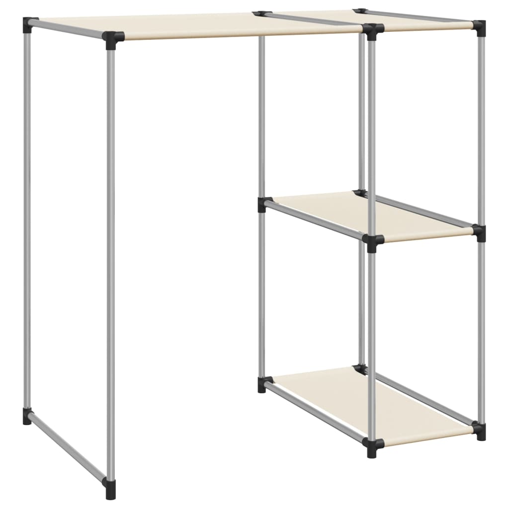 Opbergrek voor boven wasmachine 87x55x90,5cm ijzer crèmekleurig