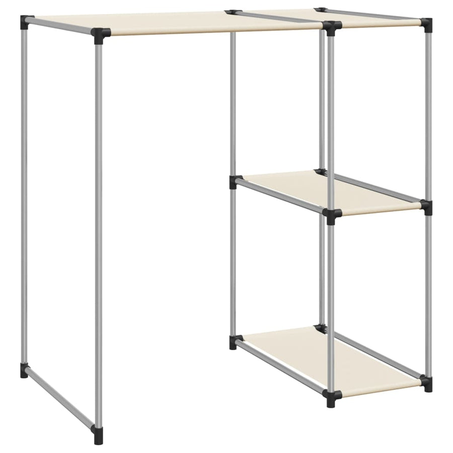 Opbergrek voor boven wasmachine 87x55x90,5cm ijzer crèmekleurig