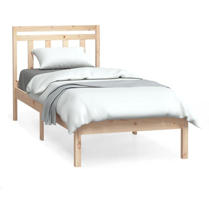 Bedframe Massief Hout 2Ft6 Small Single 75 x 190 cm Naturel