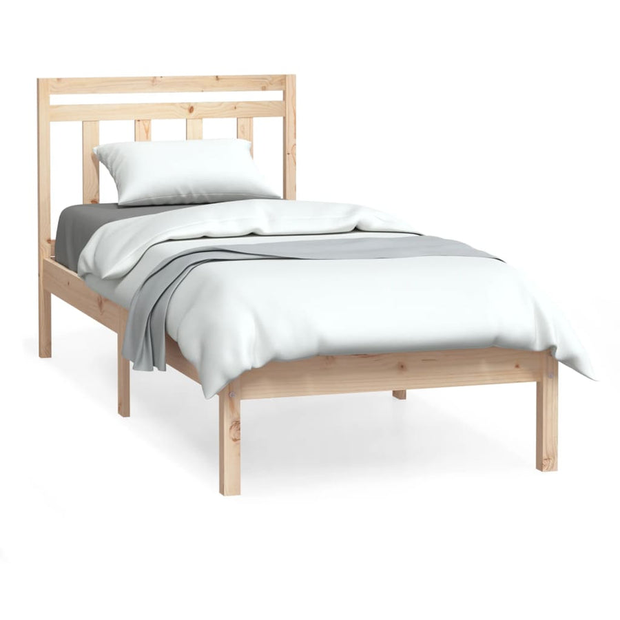 Bedframe Massief Hout 2Ft6 Small Single 75 x 190 cm Naturel