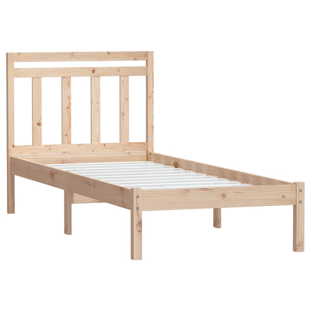 Bedframe Massief Hout 2Ft6 Small Single 75 x 190 cm Naturel