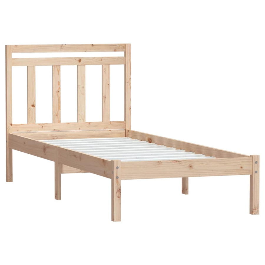 Bedframe Massief Hout 2Ft6 Small Single 75 x 190 cm Naturel