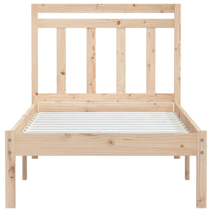 Bedframe Massief Hout 2Ft6 Small Single 75 x 190 cm Naturel