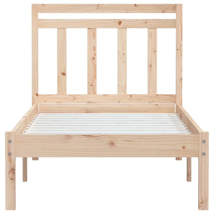 Bedframe Massief Hout 2Ft6 Small Single 75 x 190 cm Naturel