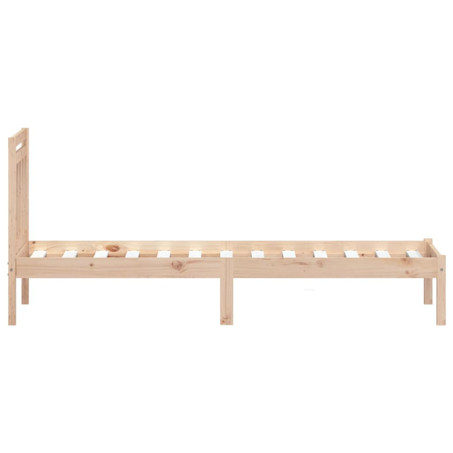 Bedframe Massief Hout 2Ft6 Small Single 75 x 190 cm Naturel