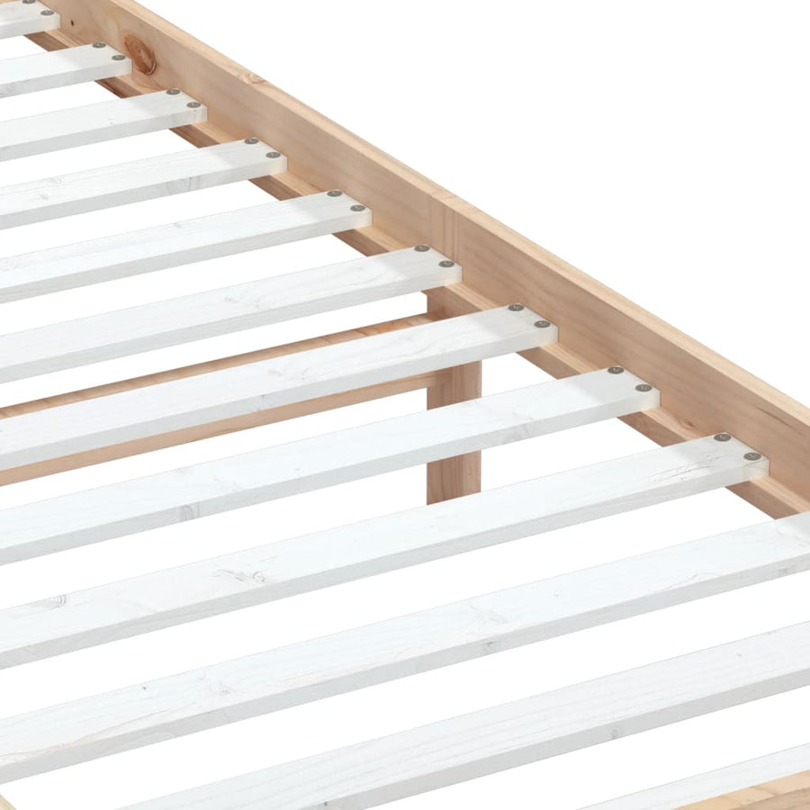 Bedframe Massief Hout 2Ft6 Small Single 75 x 190 cm Naturel