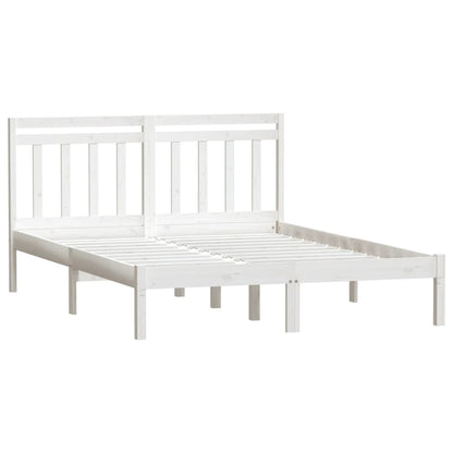 Bedframe Massief Hout 135 x 190 cm Wit
