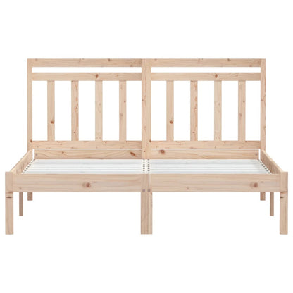 Bedframe Massief Grenenhout 140 x 190 cm Naturel