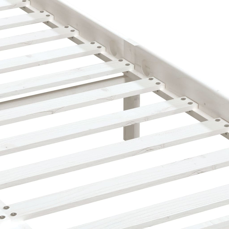 Bedframe Massief Grenenhout 140 x 190 cm Wit
