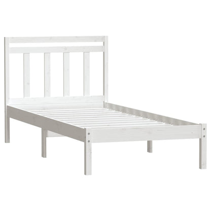Bedframe Massief Grenenhout 100 x 200 cm Wit