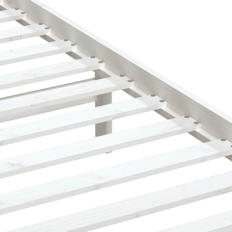 Bedframe Massief Grenenhout 100 x 200 cm Wit