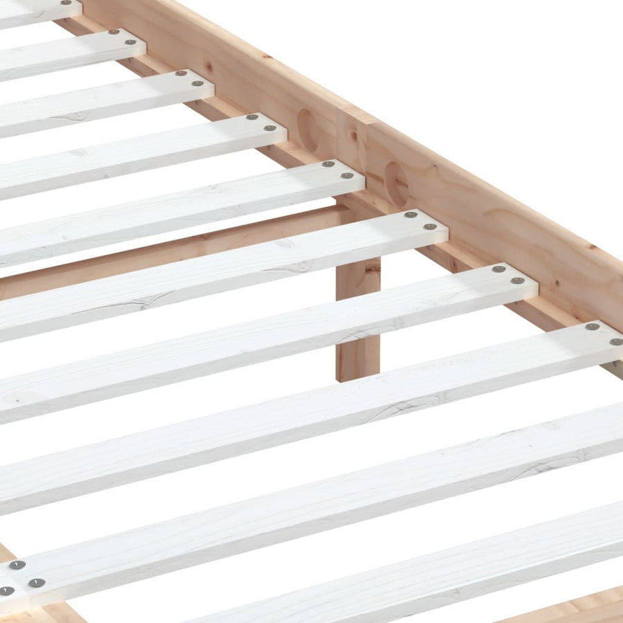 Bedframe Massief Grenenhout 140 x 200 cm Naturel