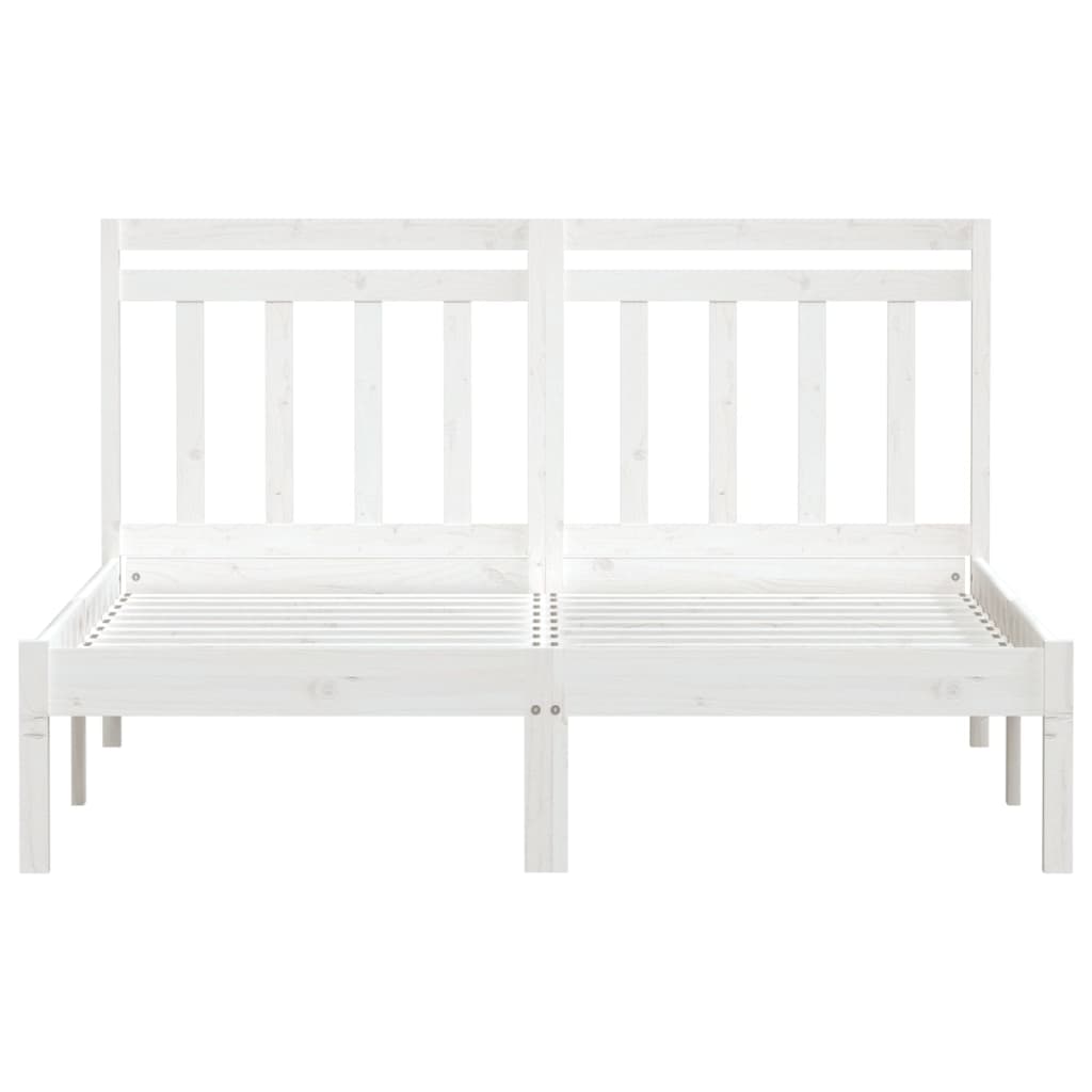 Bedframe Massief Grenenhout 140 x 200 cm Wit