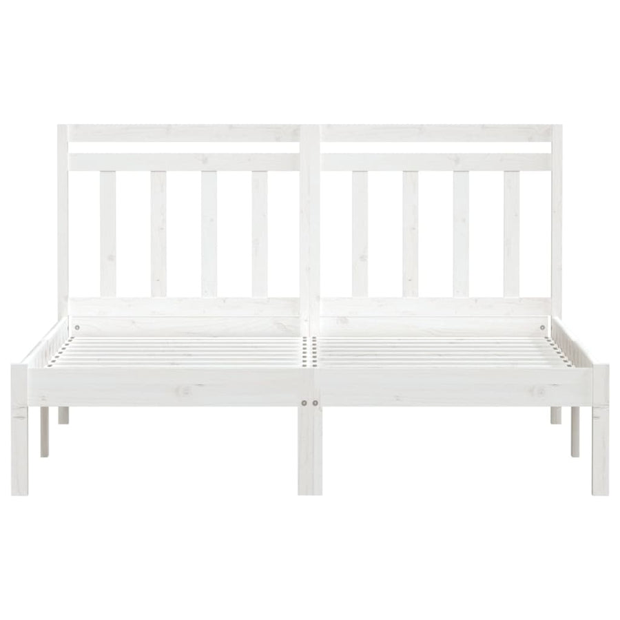Bedframe Massief Grenenhout 140 x 200 cm Wit