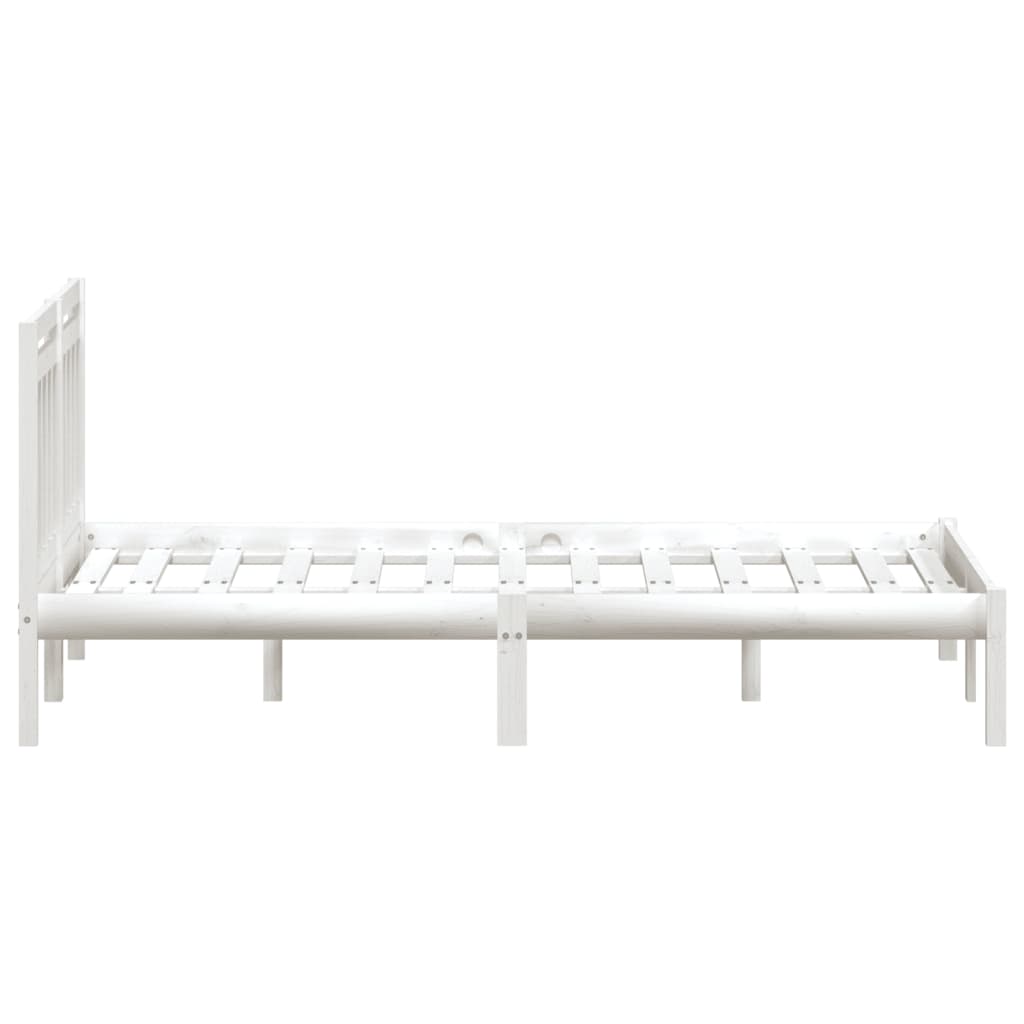 Bedframe Massief Grenenhout 140 x 200 cm Wit