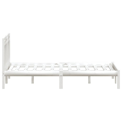 Bedframe Massief Grenenhout 140 x 200 cm Wit