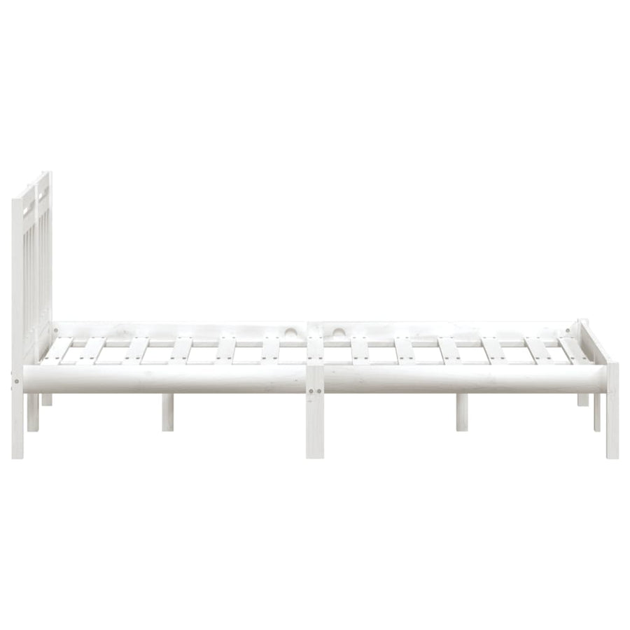 Bedframe Massief Grenenhout 140 x 200 cm Wit