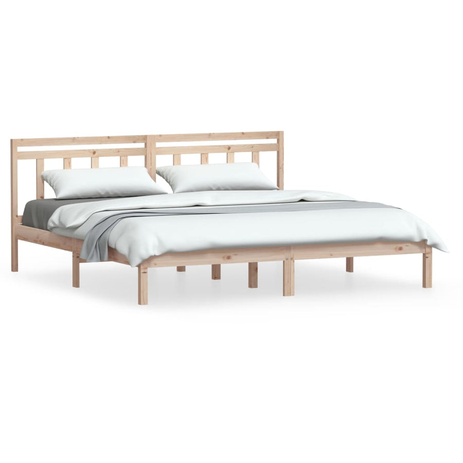Bedframe Massief Grenenhout 160 x 200 cm Naturel