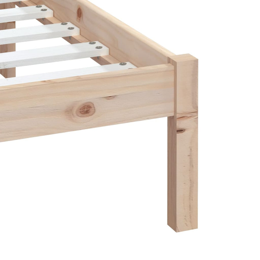 Bedframe Massief Grenenhout 160 x 200 cm Naturel
