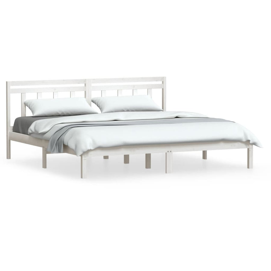 Bedframe Massief Grenenhout 160 x 200 cm Wit