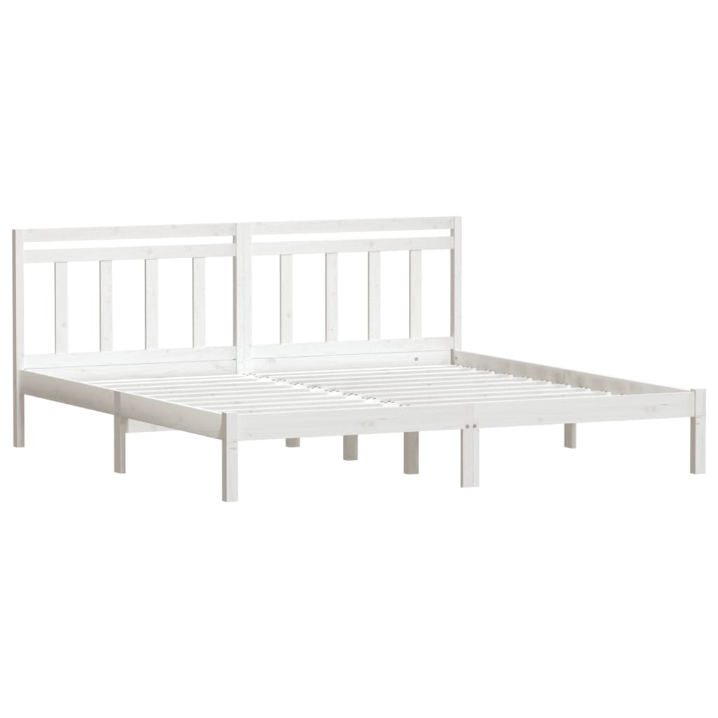 Bedframe Massief Grenenhout 160 x 200 cm Wit