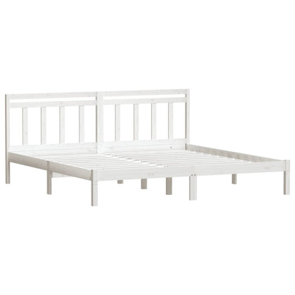 Bedframe Massief Grenenhout 160 x 200 cm Wit