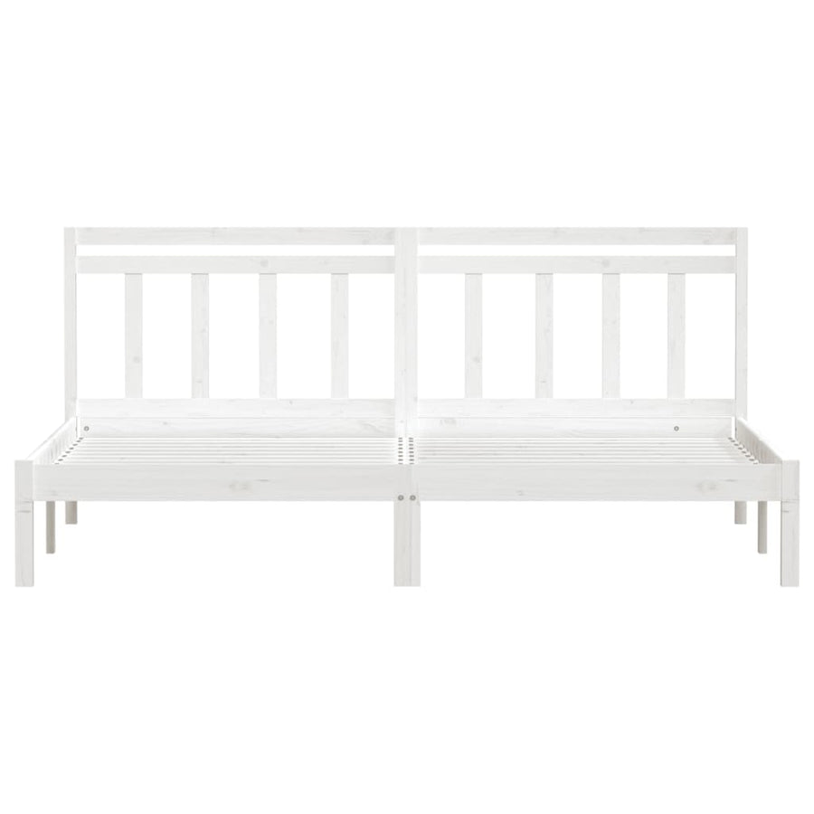 Bedframe Massief Grenenhout 160 x 200 cm Wit