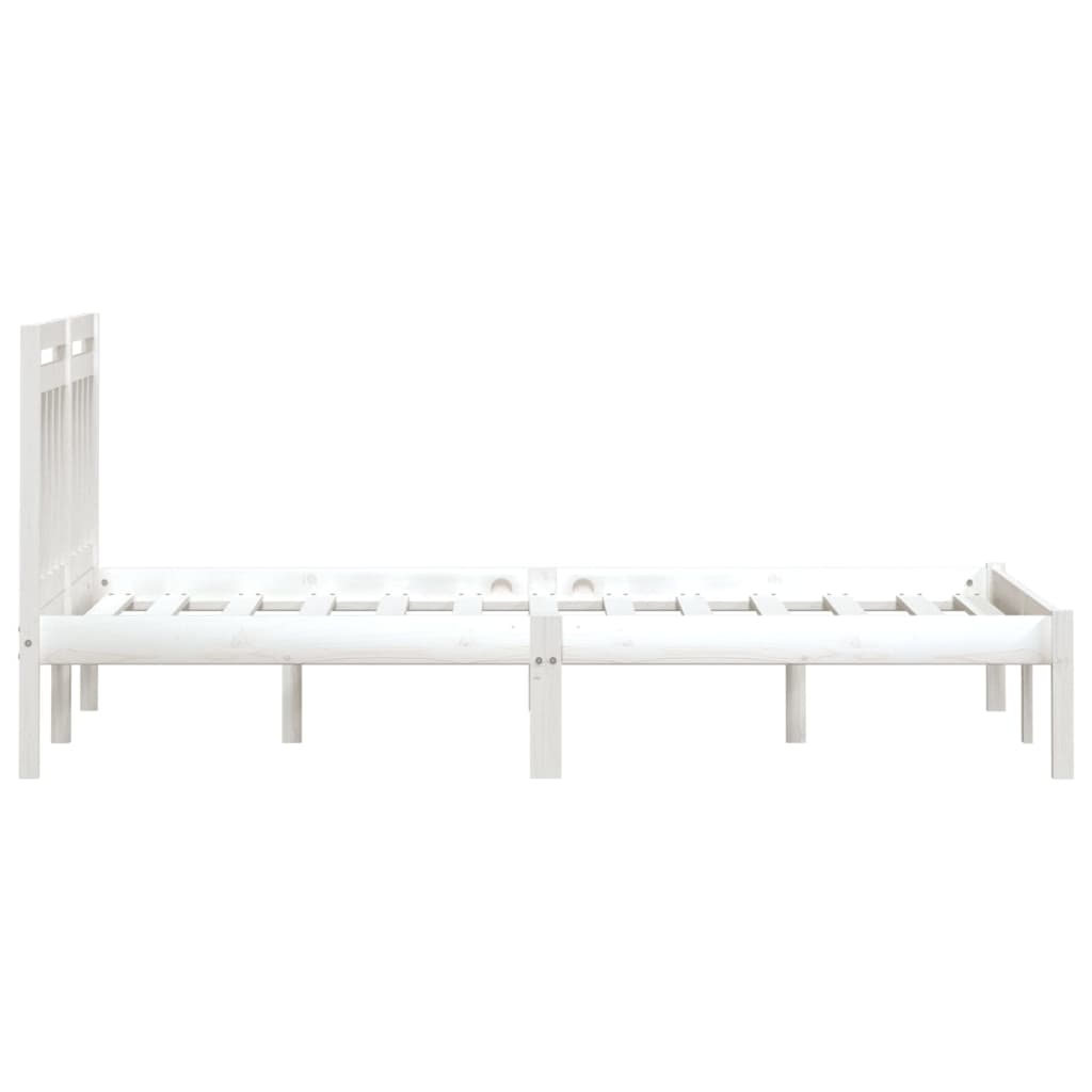 Bedframe Massief Grenenhout 160 x 200 cm Wit