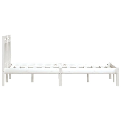 Bedframe Massief Grenenhout 160 x 200 cm Wit