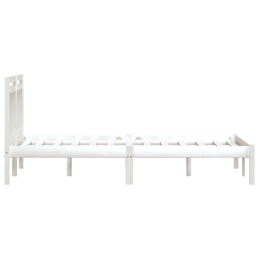 Bedframe Massief Grenenhout 160 x 200 cm Wit