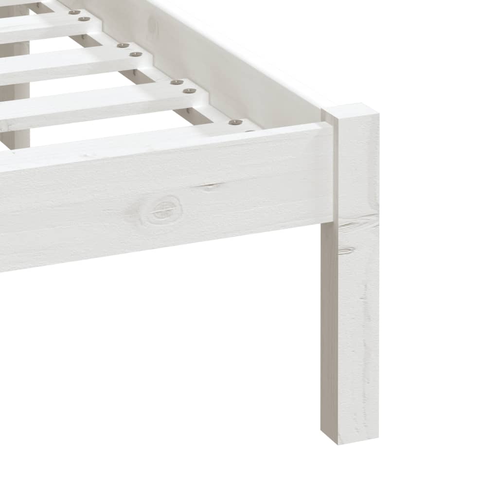 Bedframe Massief Grenenhout 160 x 200 cm Wit