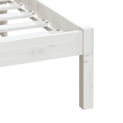 Bedframe Massief Grenenhout 160 x 200 cm Wit