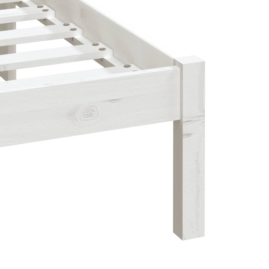 Bedframe Massief Grenenhout 160 x 200 cm Wit