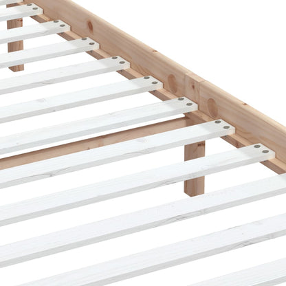 Bedframe Massief Hout 180 x 200 cm Naturel