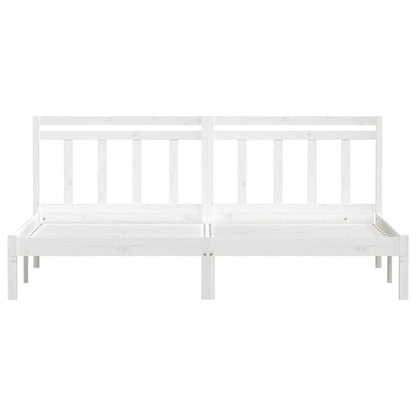 Bedframe Massief Hout 6Ft Super King 180 x 200 cm Wit