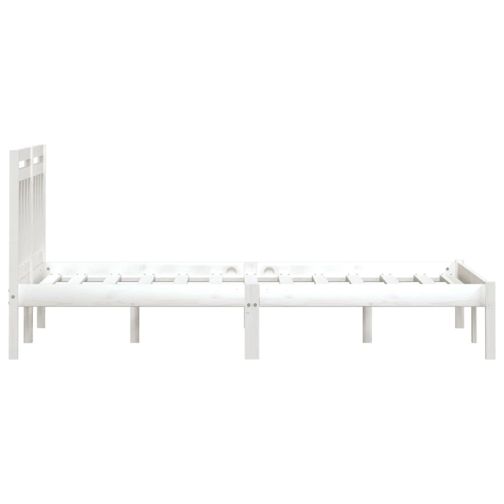 Bedframe Massief Hout 6Ft Super King 180 x 200 cm Wit