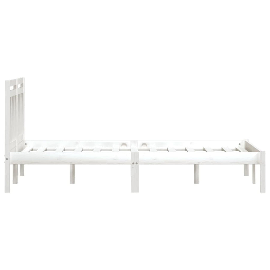 Bedframe Massief Hout 6Ft Super King 180 x 200 cm Wit