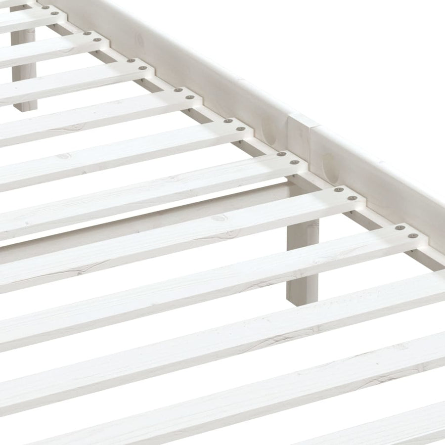 Bedframe Massief Hout 6Ft Super King 180 x 200 cm Wit